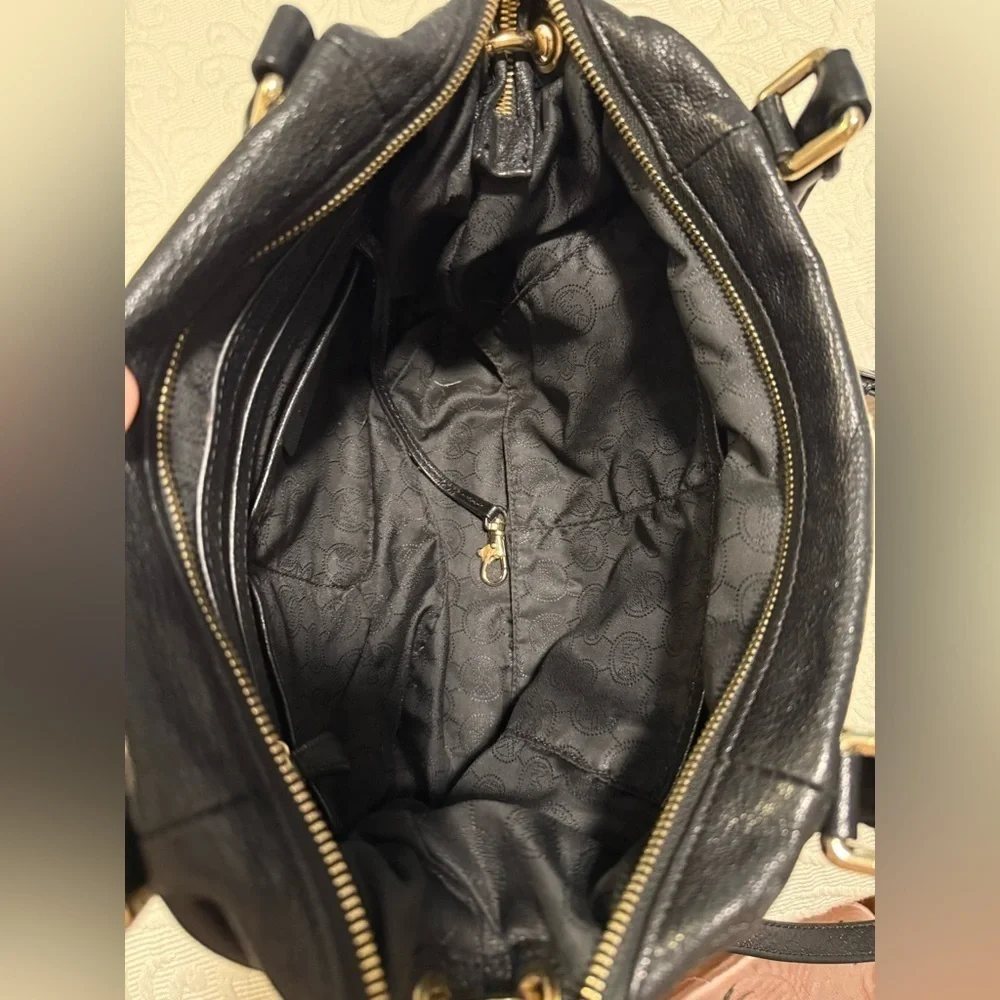 Gently Used Michael Kors Black Leather Handbag - Picture 8 of 9